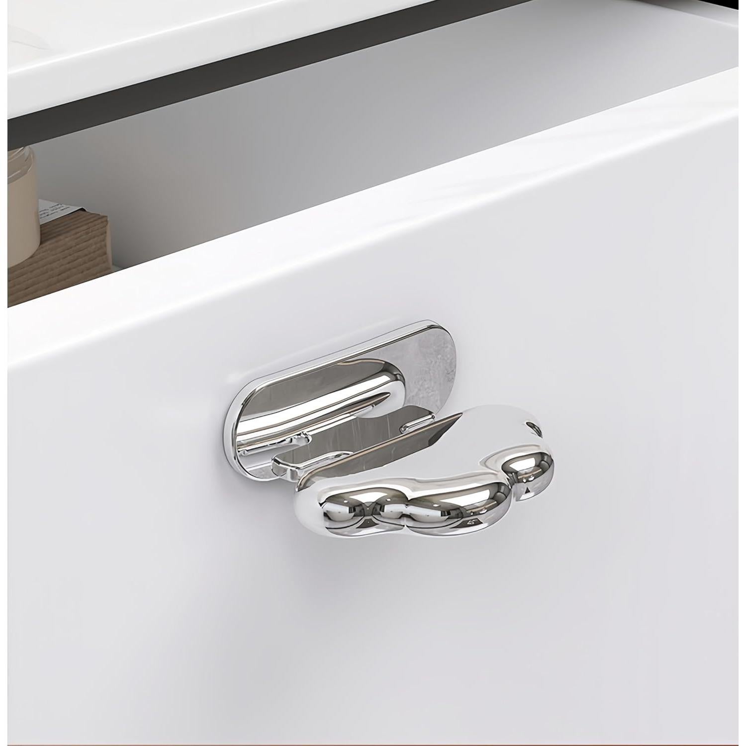 Soporte para Tapa de Inodoro 2 Pcs Werdecade Plata ABS