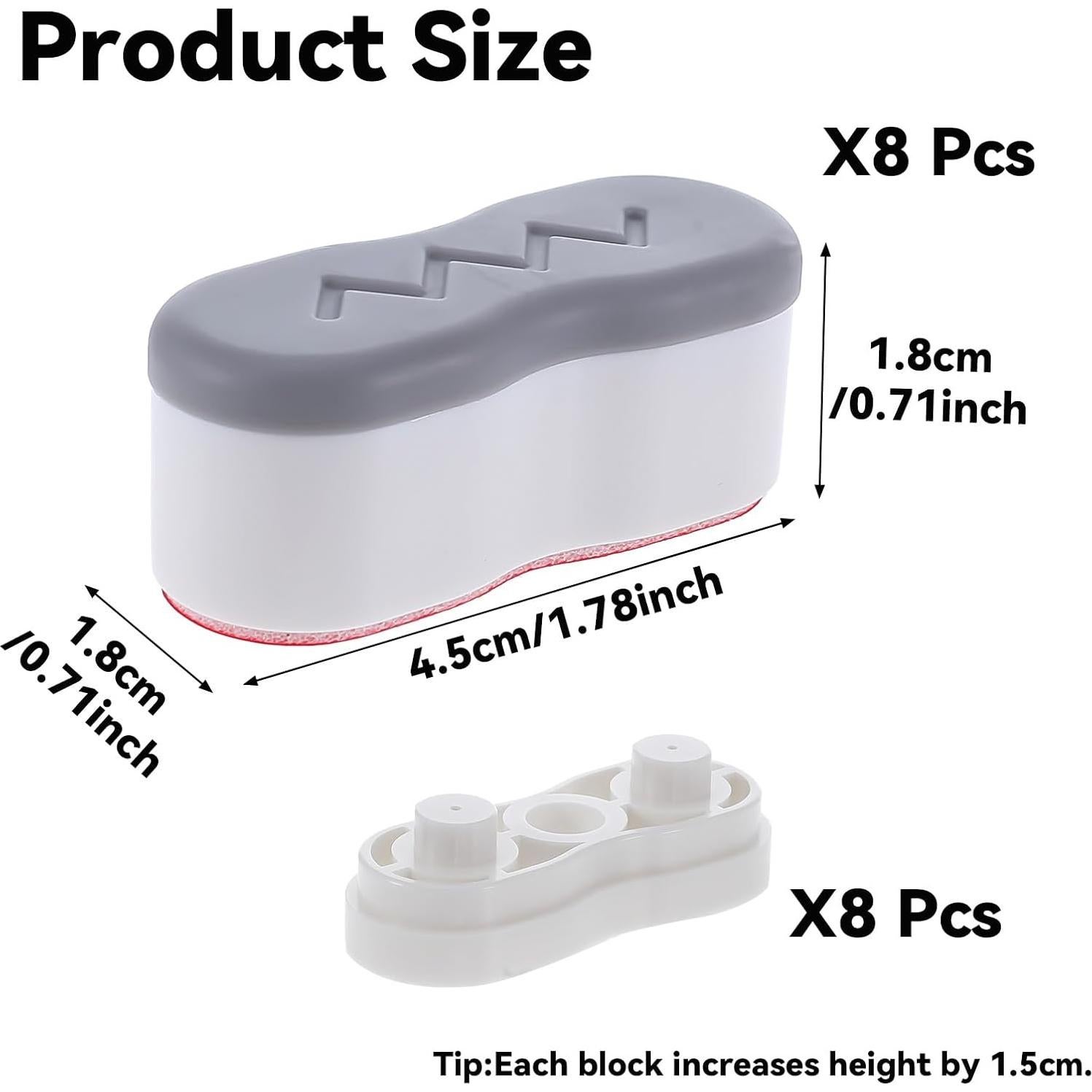 Elevadores de Asiento de Inodoro Salbsever 8 Pcs Autoadhesivos