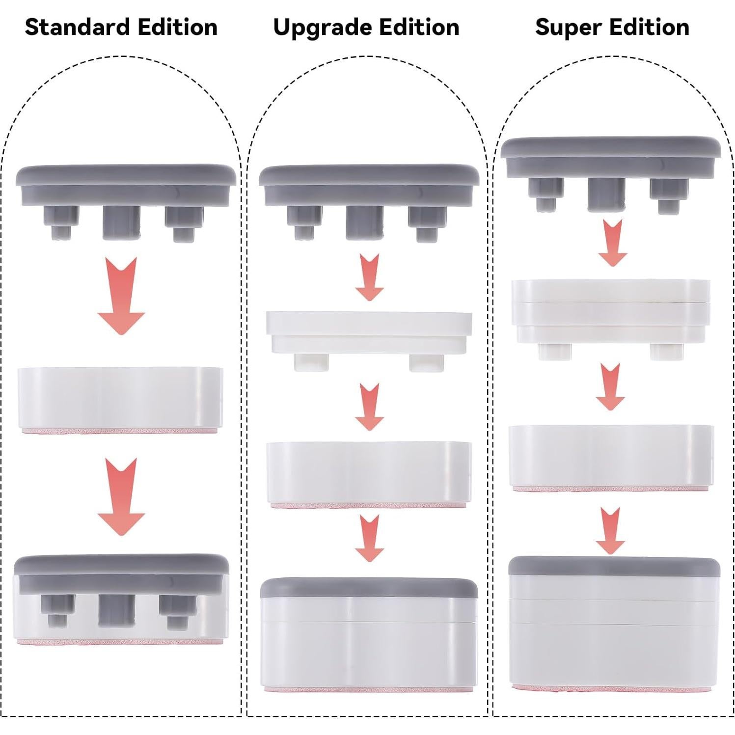 Elevadores de Asiento de Inodoro Salbsever 8 Pcs Autoadhesivos