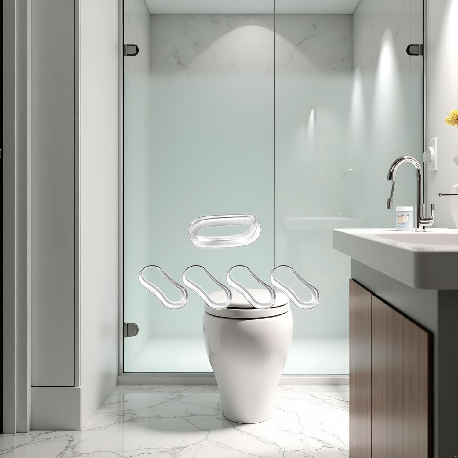 Juego de 5 Amortiguadores Transparentes Xinjincang para Inodoro