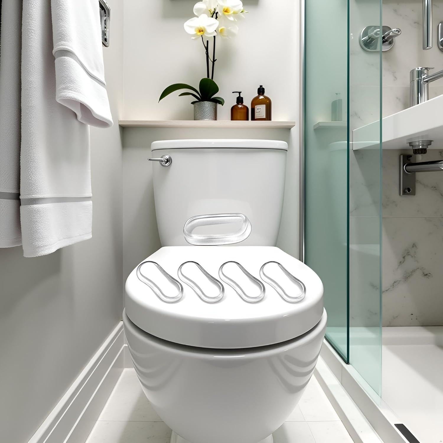 Juego de 5 Amortiguadores Transparentes Xinjincang para Inodoro