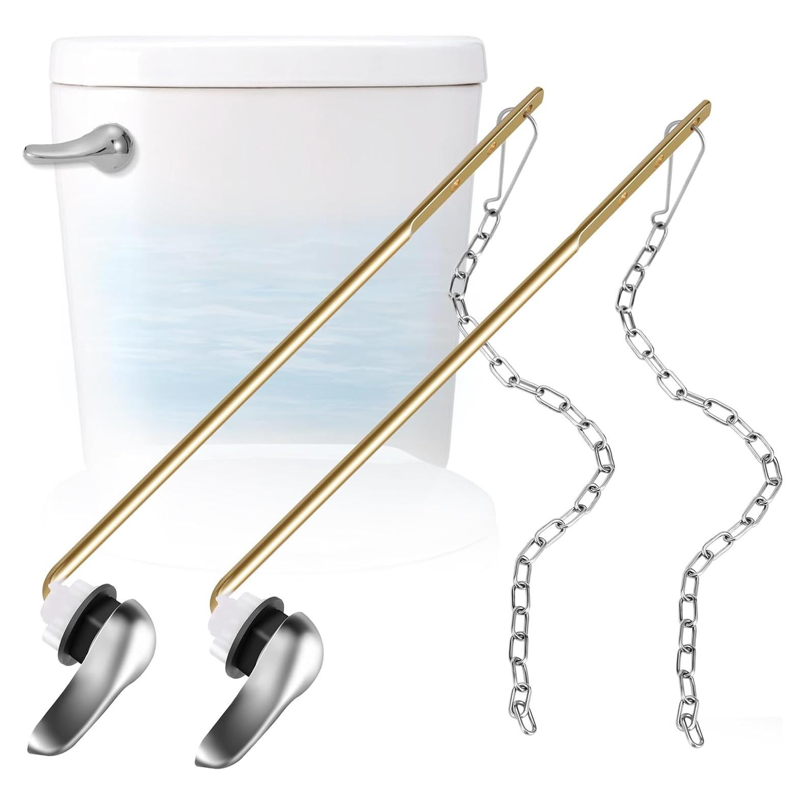 Kit de Reemplazo de Mango de Inodoro Ploimyur 2 Piezas Plata