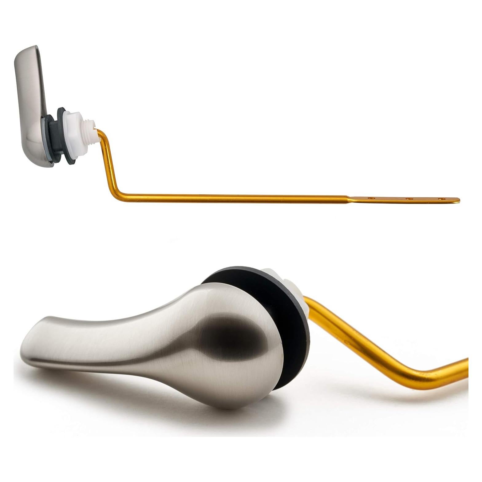 Mango de descarga inodoro Qualihome níquel satinado 20.32 cm