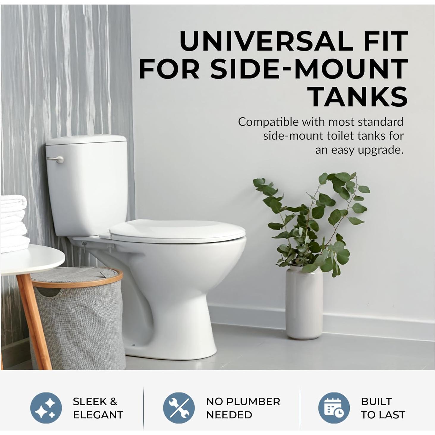 Mango de descarga inodoro Qualihome níquel satinado 20.32 cm