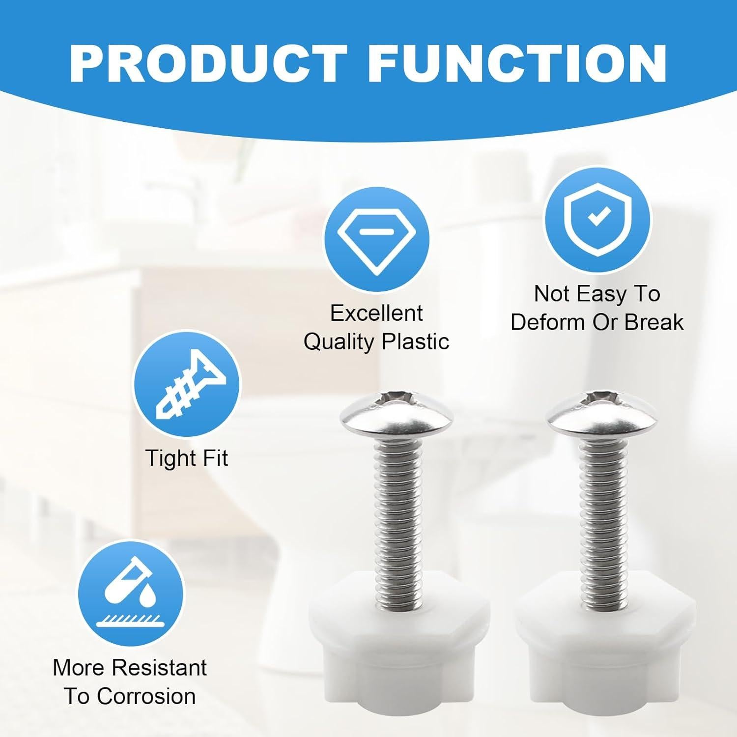 Kit de Tornillos y Tuercas para Asiento de Inodoro Kohler 1133069