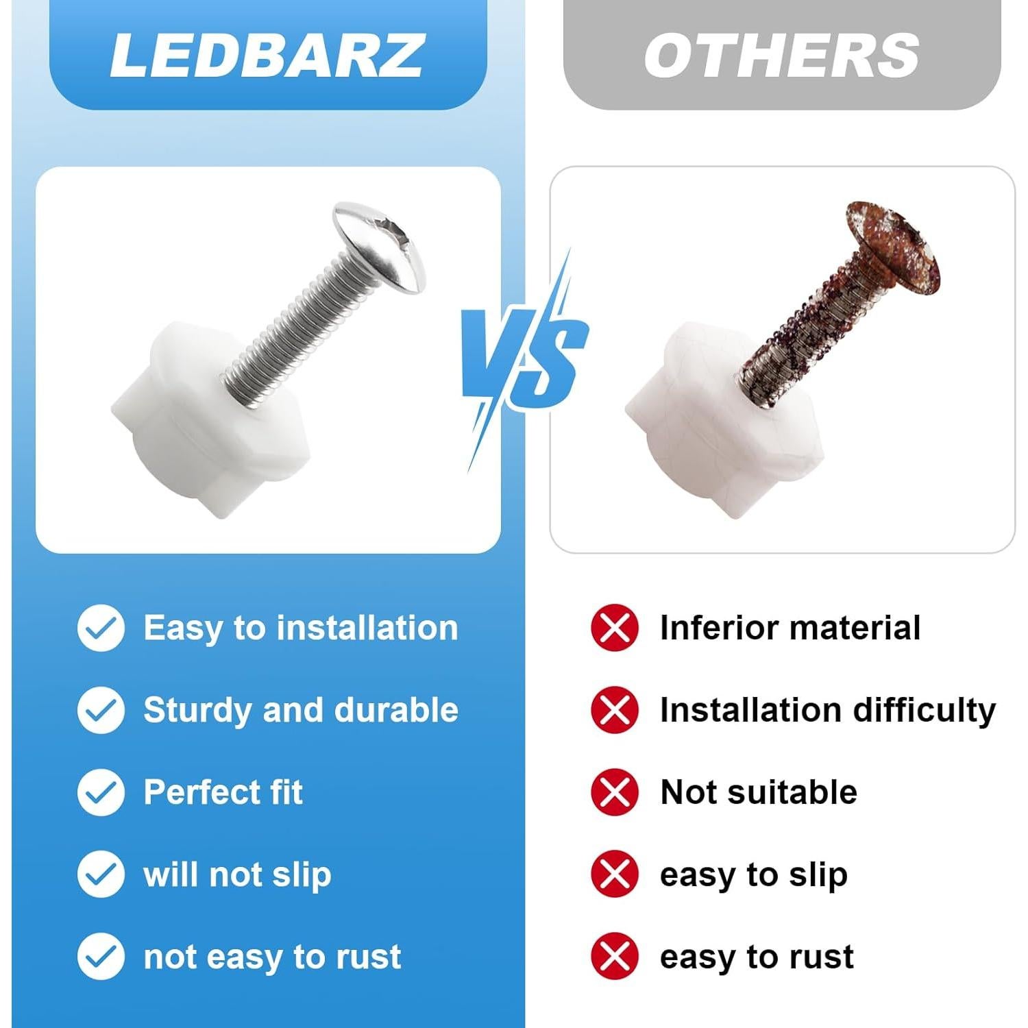 Kit de Tornillos y Tuercas para Asiento de Inodoro Kohler 1133069