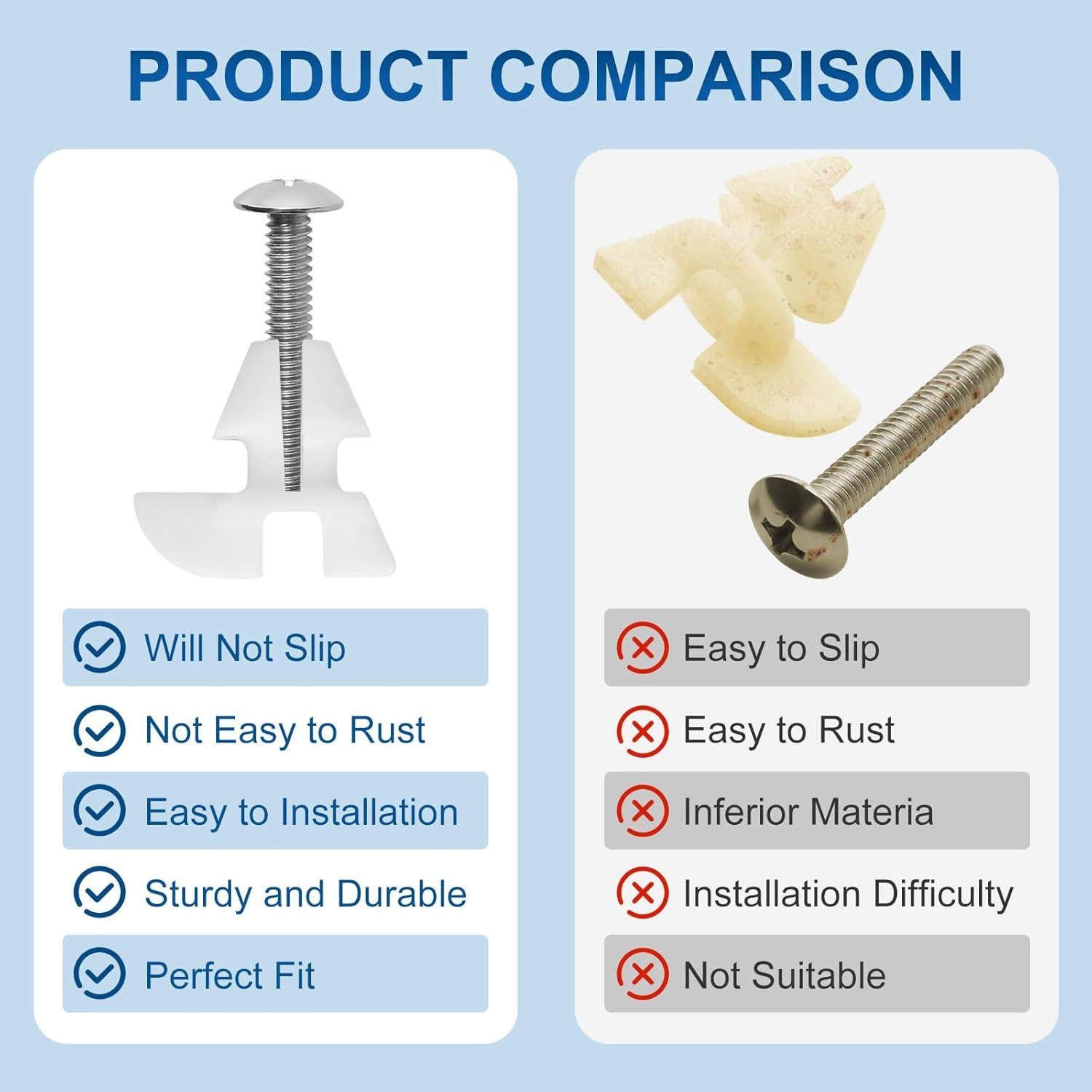 Kit de Tornillos y Pernos para Asiento de Inodoro Kohler 1239016