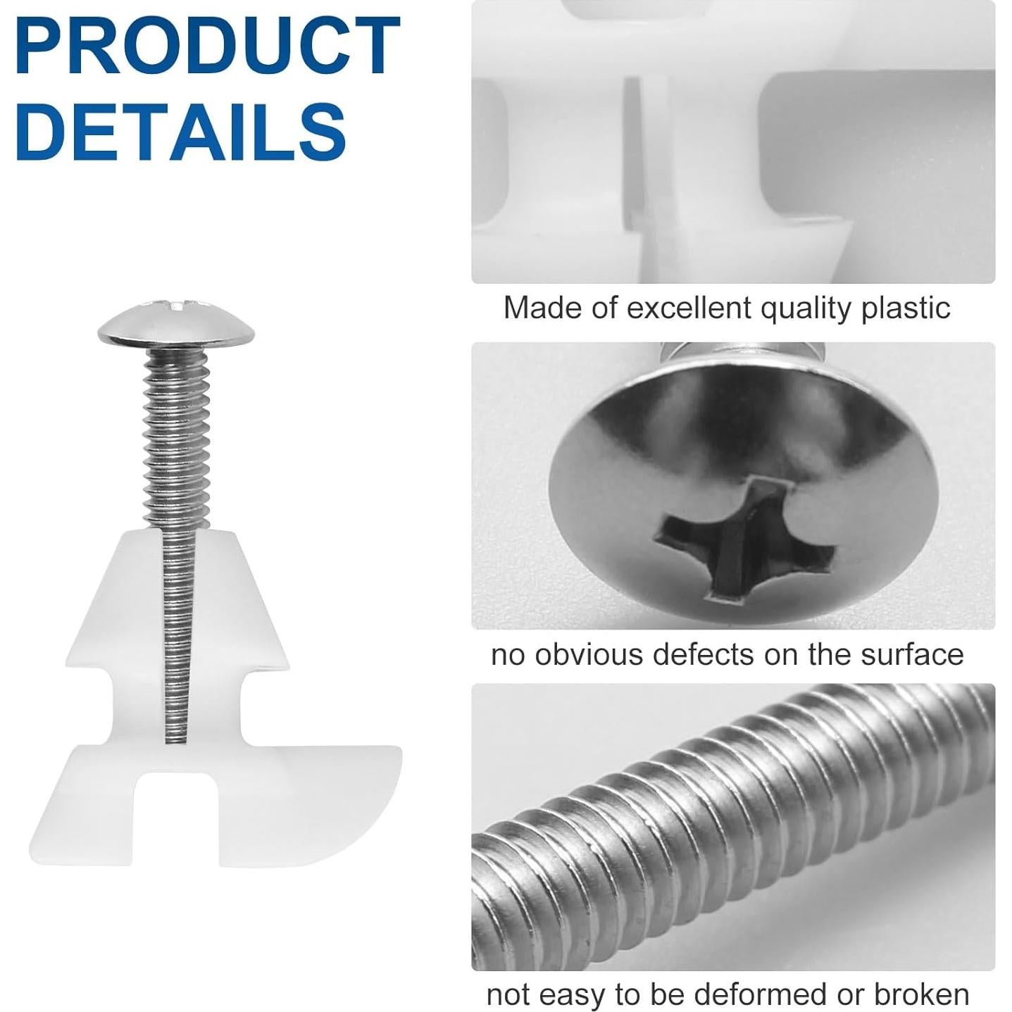 Kit de Tornillos y Pernos para Asiento de Inodoro Kohler 1239016