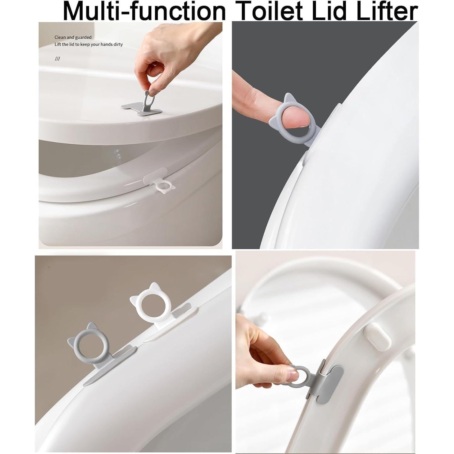 Elevador de Asiento de Inodoro NGETC Silicona Gris 12 Pcs