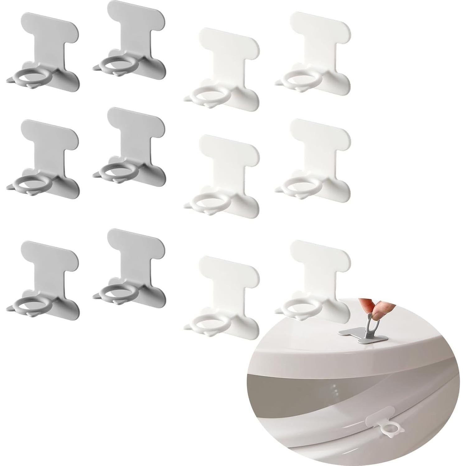 Elevador de Asiento de Inodoro NGETC Silicona Gris 12 Pcs