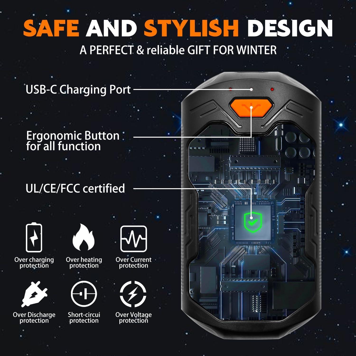 Calentadores de Manos Recargables LCJECV AOY-706 USB 6000mAh