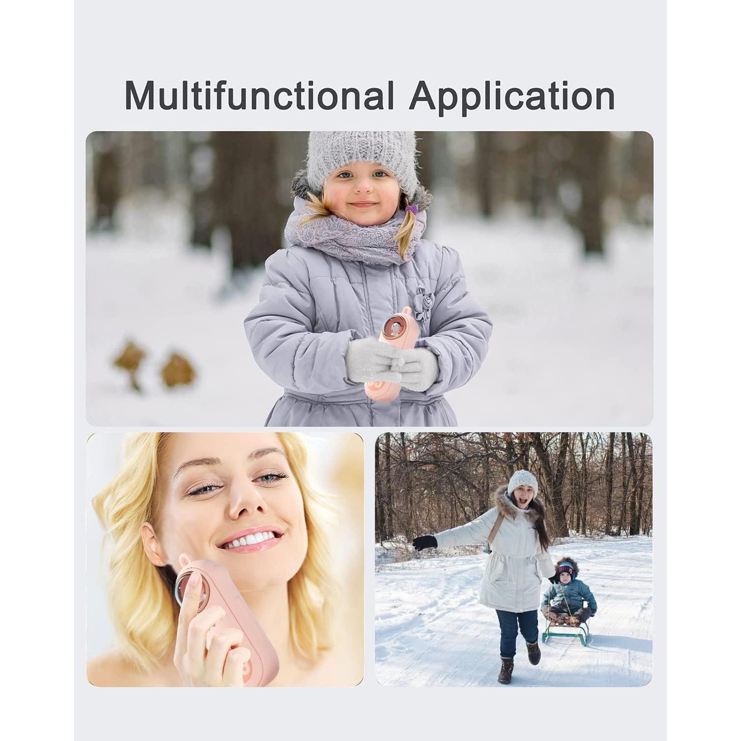 Calentador de Manos Portátil SMSASOEO N10 10000mAh Rosa