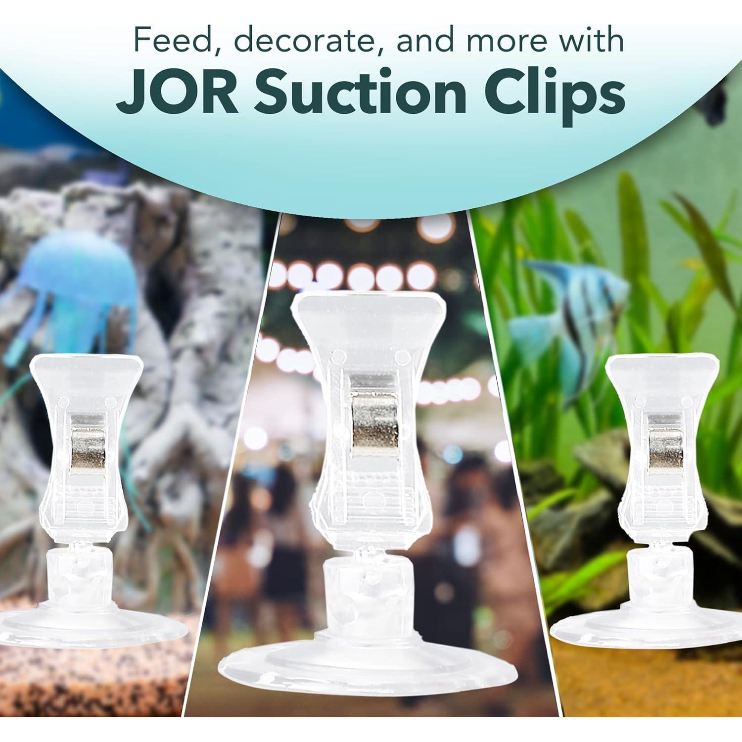 Paquete de 4 Clips de Ventosa JOR para Acuarios 5 cm