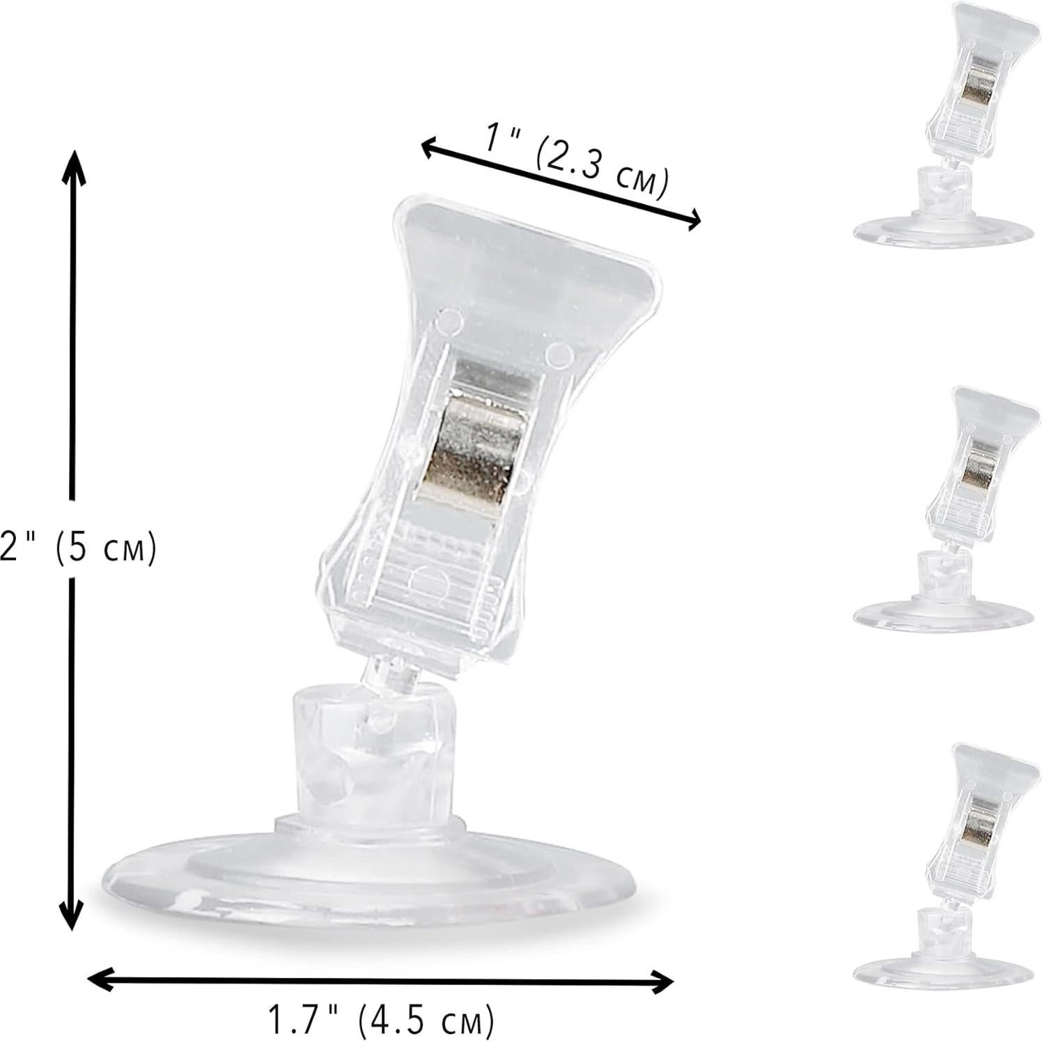 Paquete de 4 Clips de Ventosa JOR para Acuarios 5 cm