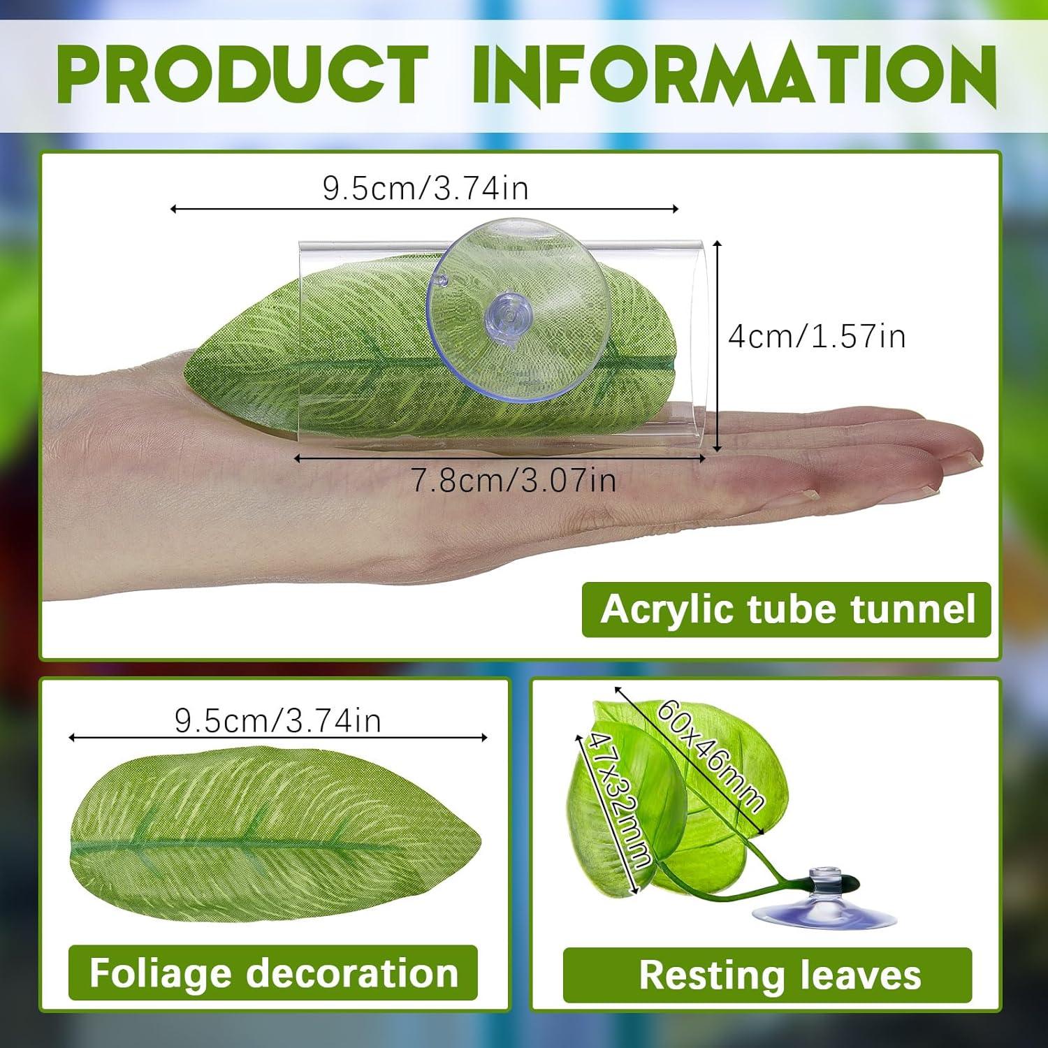 Accesorios Acuario Juexica 6 Pcs Túneles y Hojas para Betta