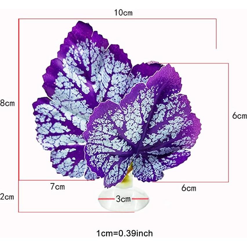 2 Almohadillas de Hoja para Peces Betta con Ventosa 15cm