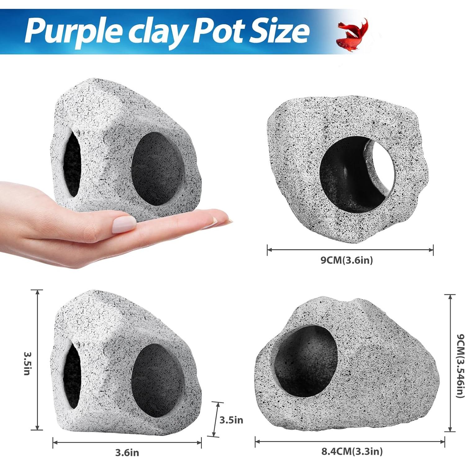 Decoraciones para Acuario CousDUoBe - Cueva de Roca y Plantas