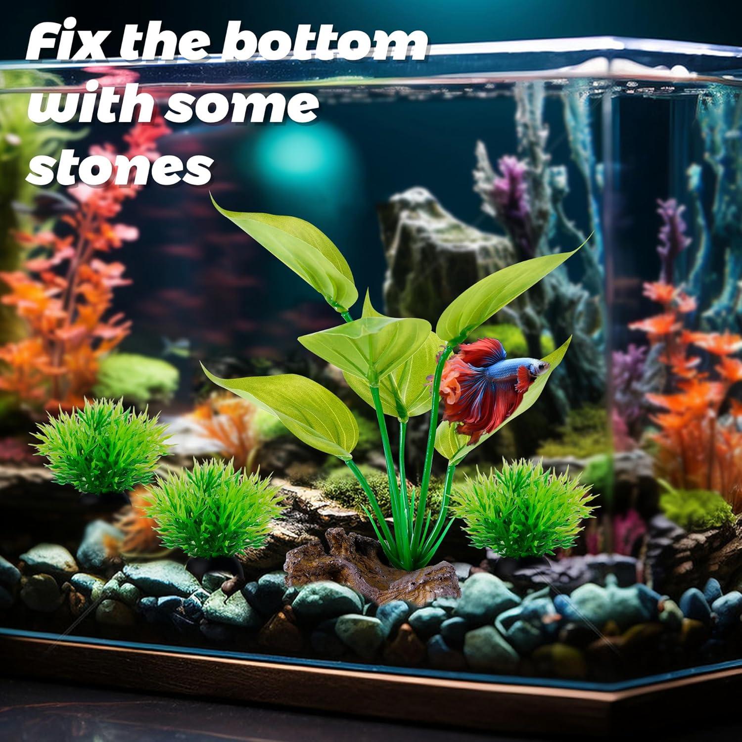 Plantas Plásticas para Acuarios Ameliade 15cm - 4 Unidades