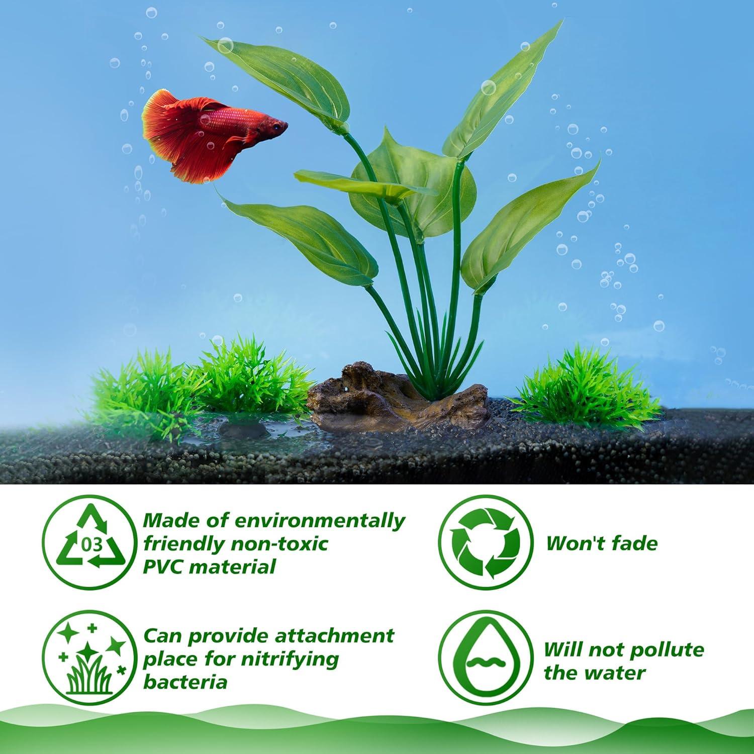 Plantas Plásticas para Acuarios Ameliade 15cm - 4 Unidades