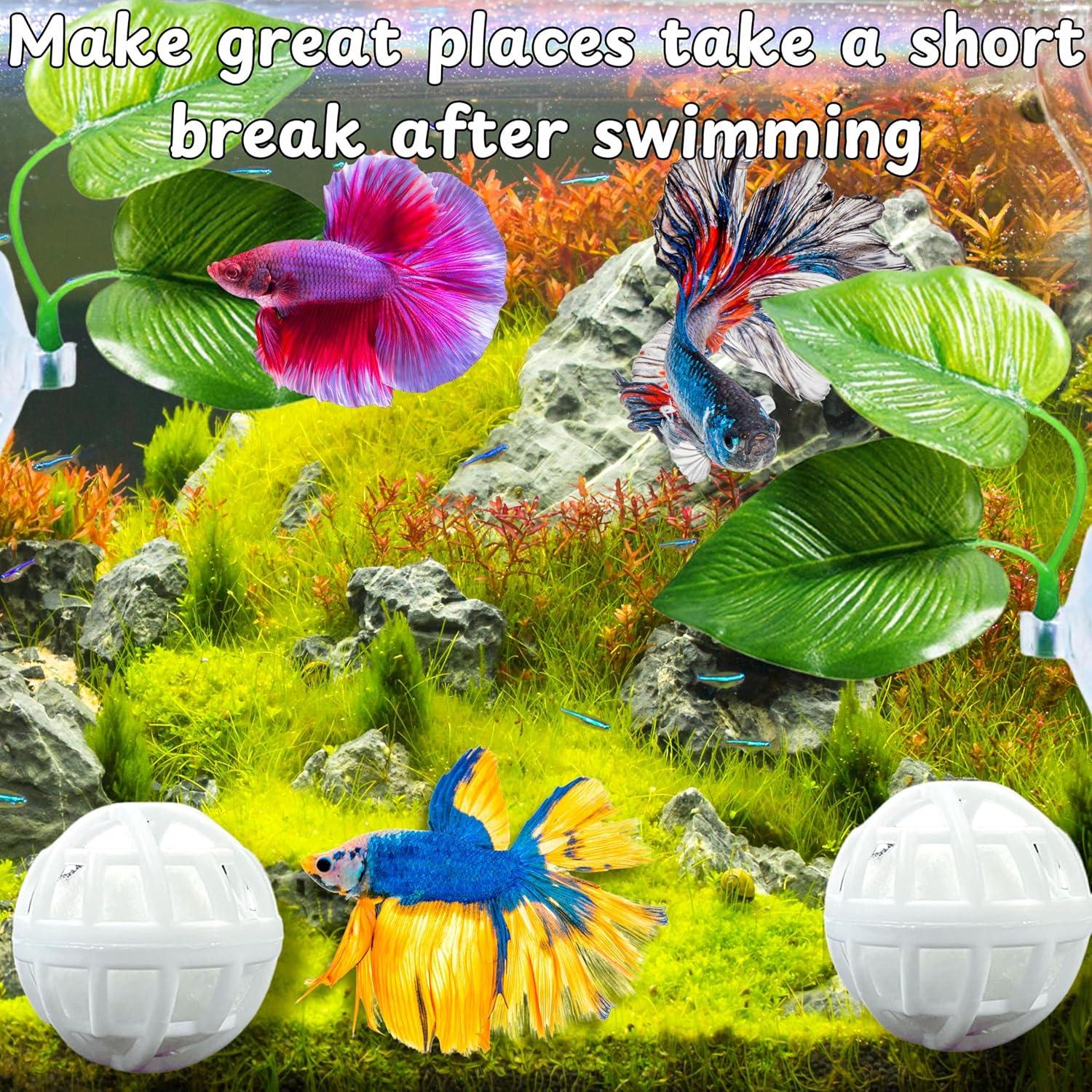 Hamaca de Hoja Betta Homedy Crafts para Acuario 2 Piezas