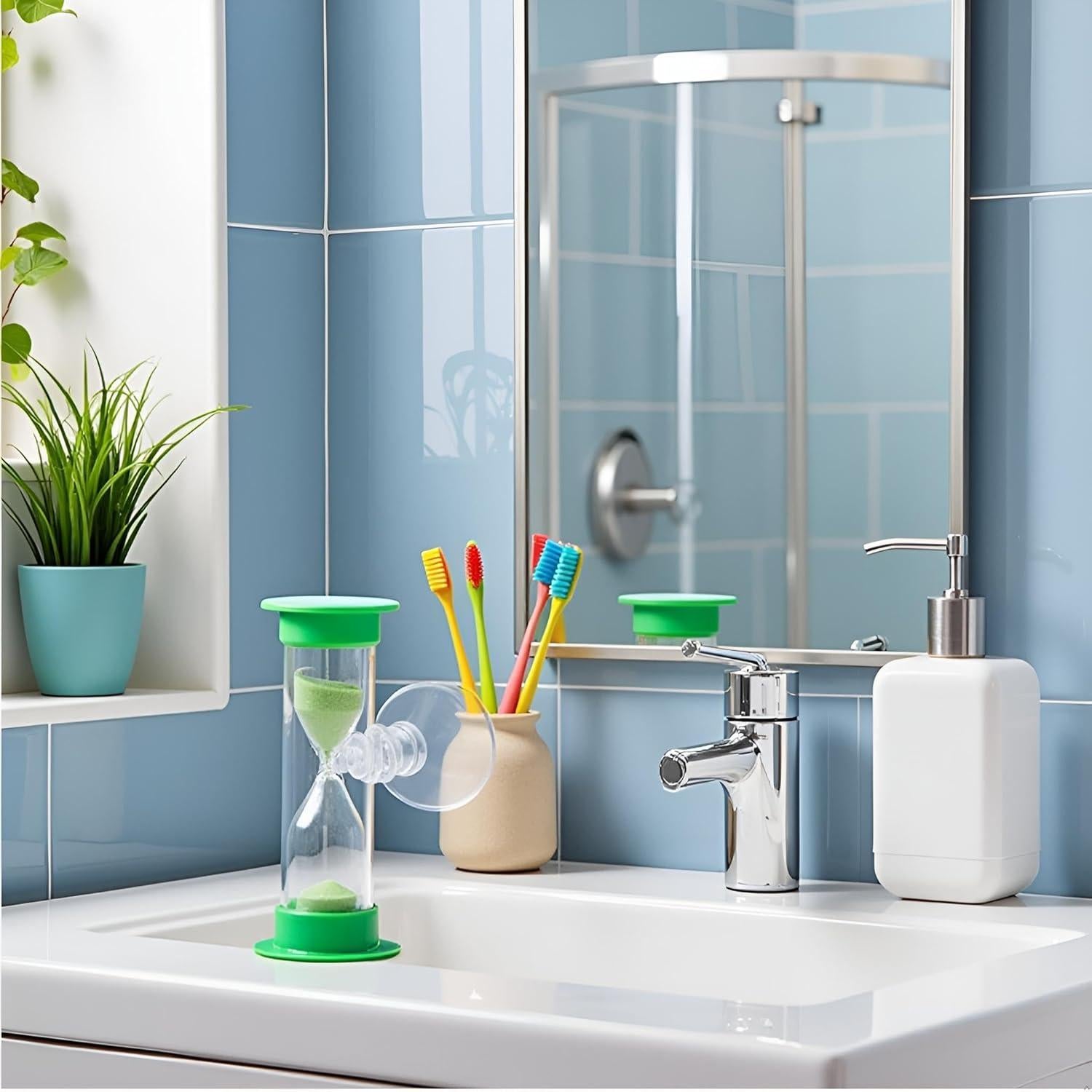 Temporizador de Arena de Plástico 2 Minutos SquarezhenBo Verde