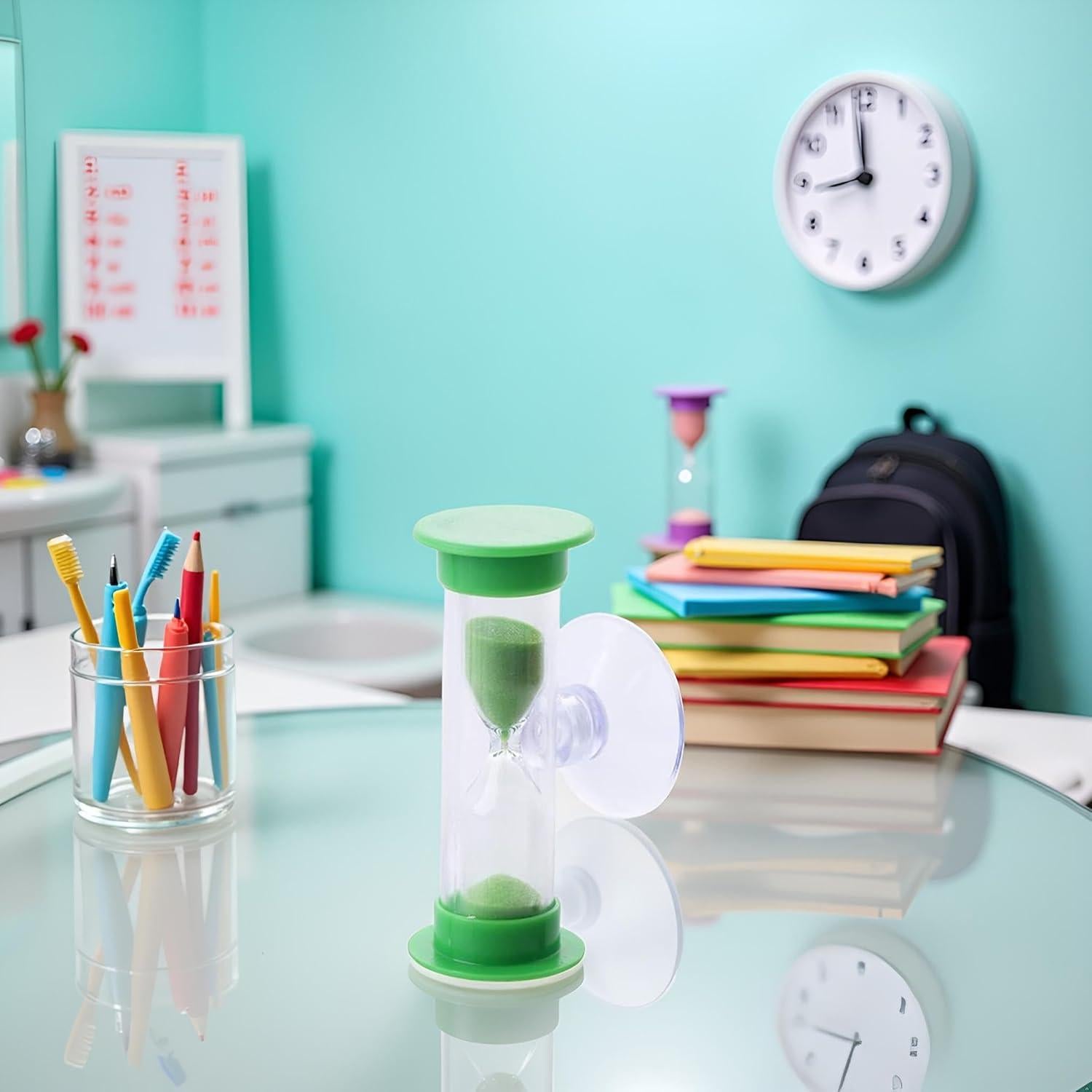 Temporizador de Arena de Plástico 2 Minutos SquarezhenBo Verde