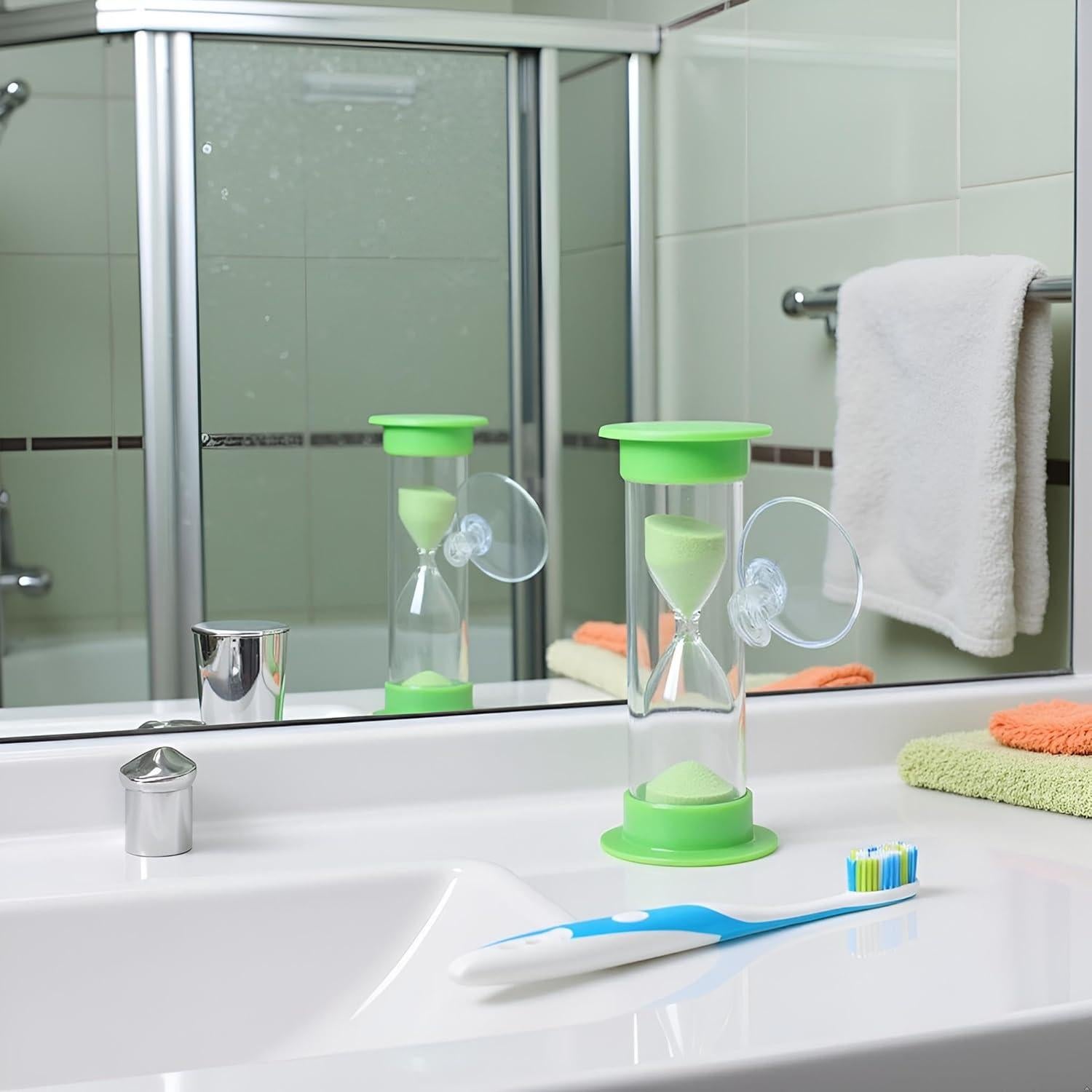 Temporizador de Arena de Plástico 2 Minutos SquarezhenBo Verde