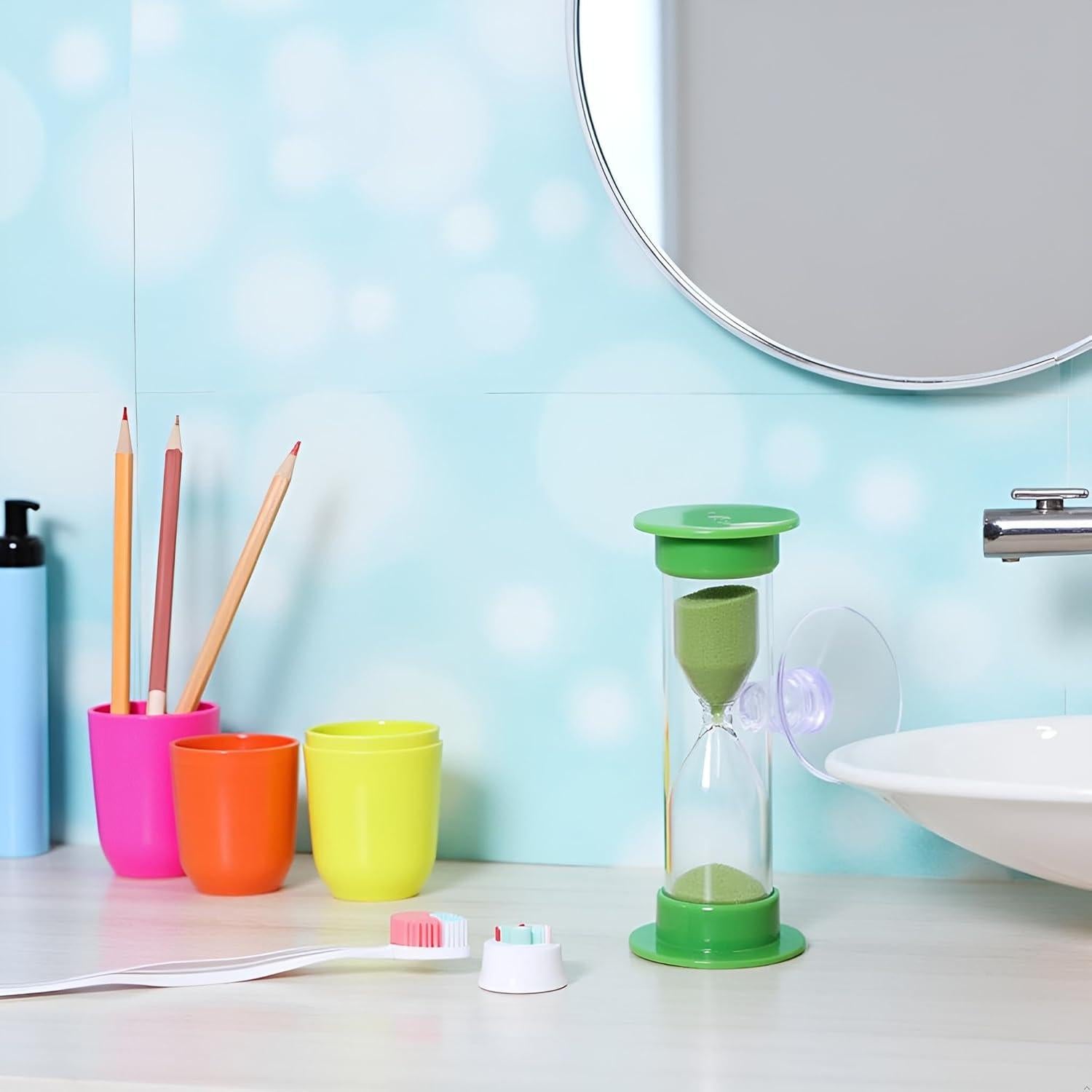 Temporizador de Arena de Plástico 2 Minutos SquarezhenBo Verde