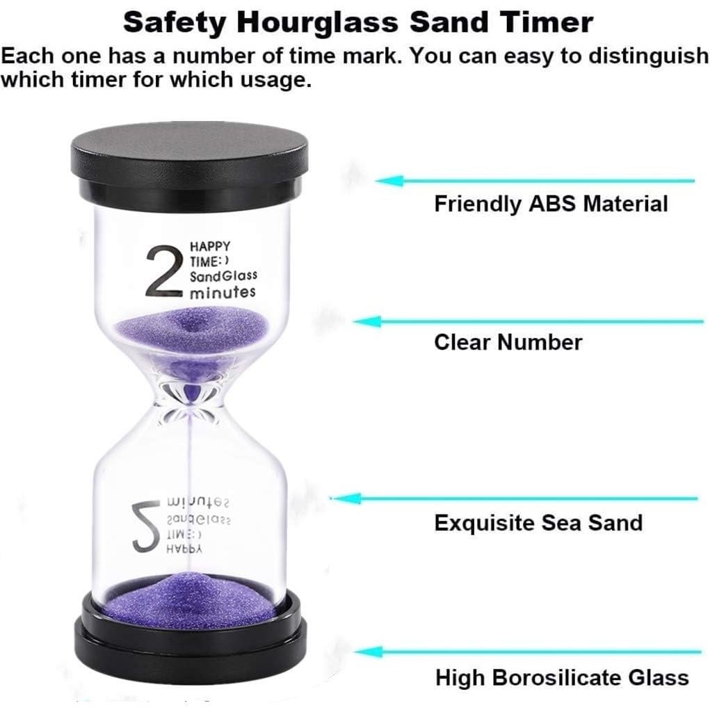 Reloj de Arena SuLiao 2 Minutos Color Púrpura para Niños