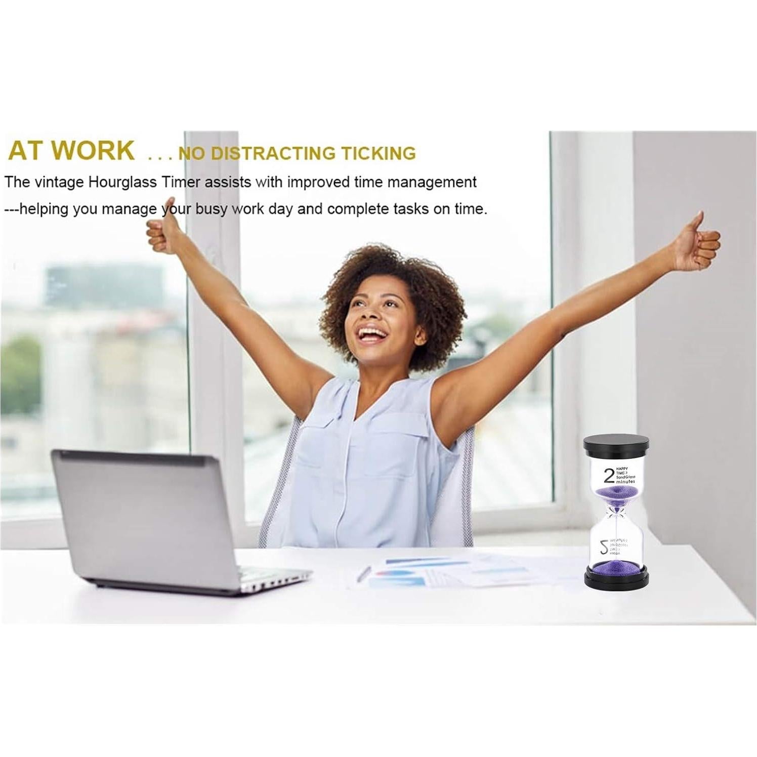 Reloj de Arena SuLiao 2 Minutos Color Púrpura para Niños