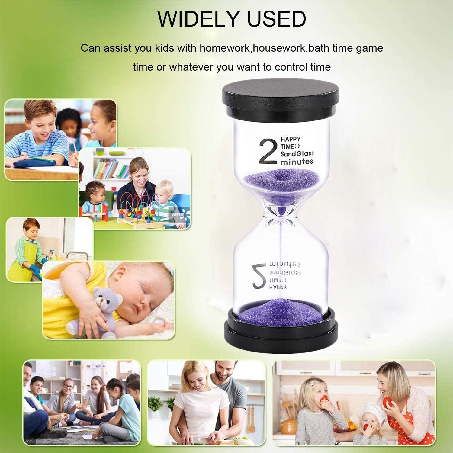 Reloj de Arena SuLiao 2 Minutos Color Púrpura para Niños