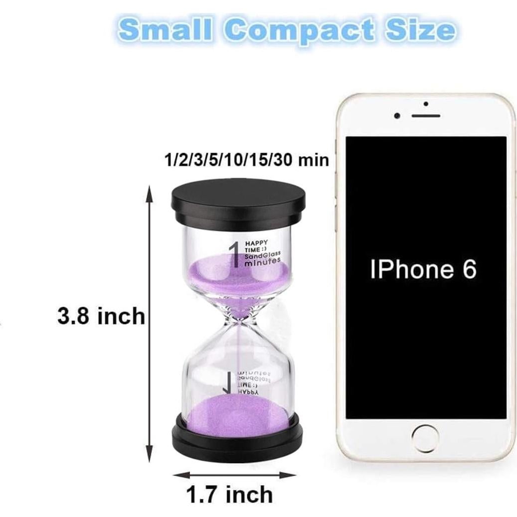 Reloj de Arena SuLiao 2 Minutos Color Púrpura para Niños