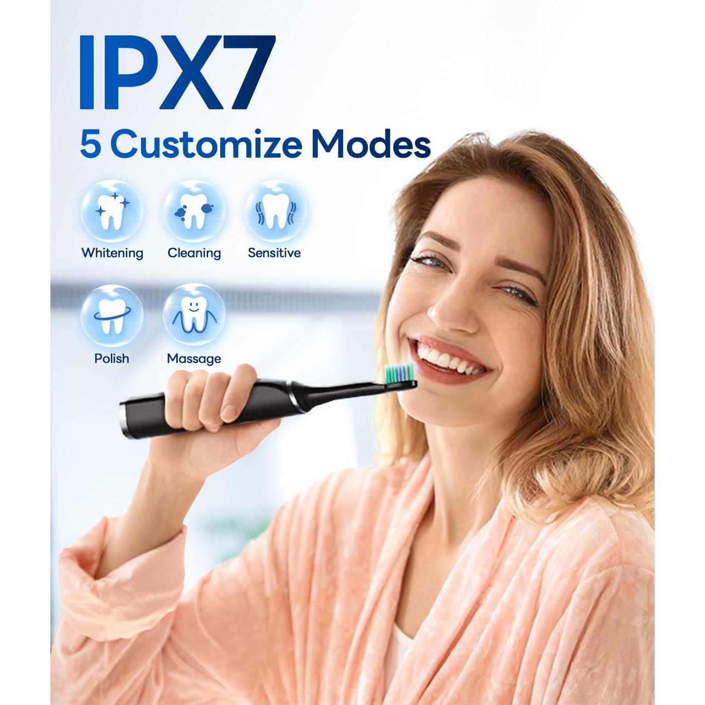 Cepillo de dientes eléctrico Bymore Sonic Negro 5 modos 330 días