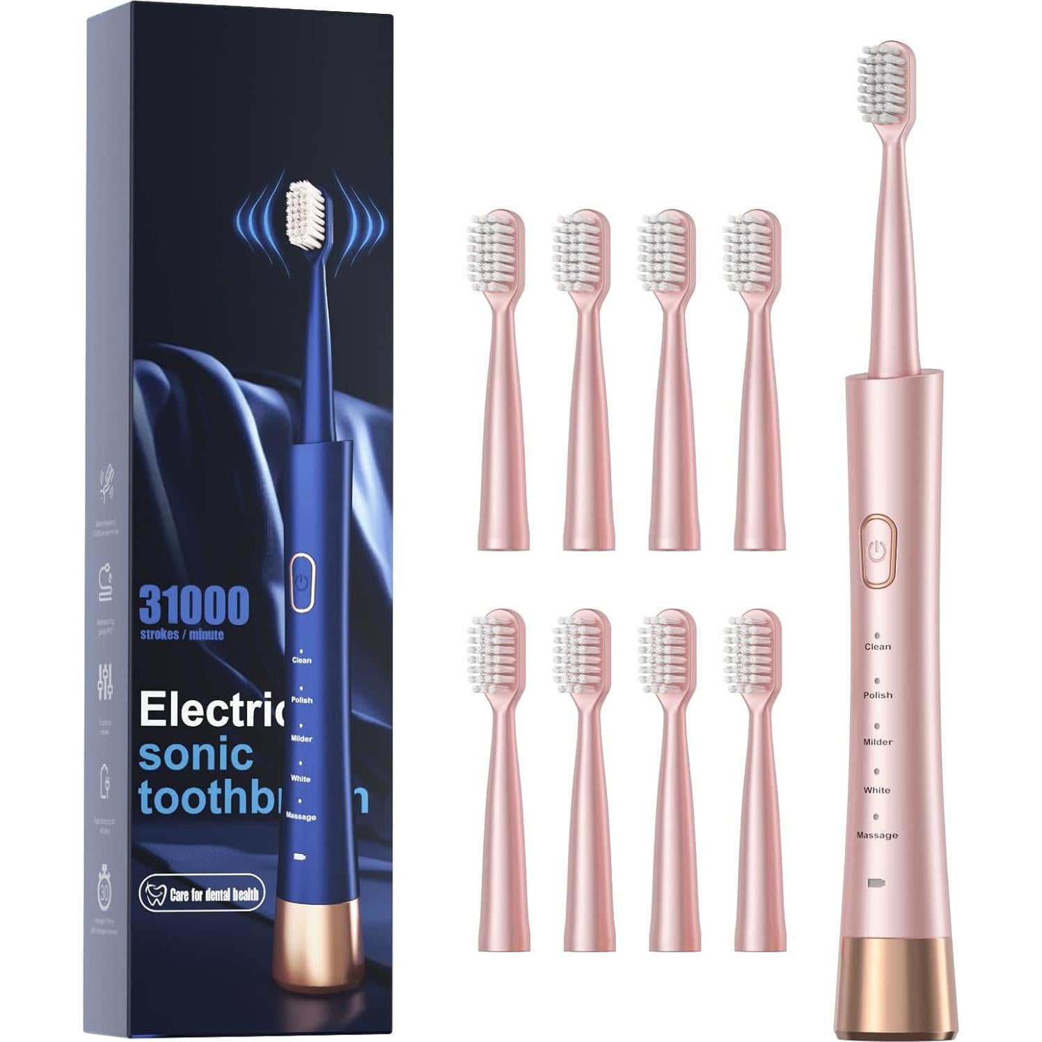 Cepillo de Dientes Eléctrico Sonic AJELU JP-ET-PINK Rosa