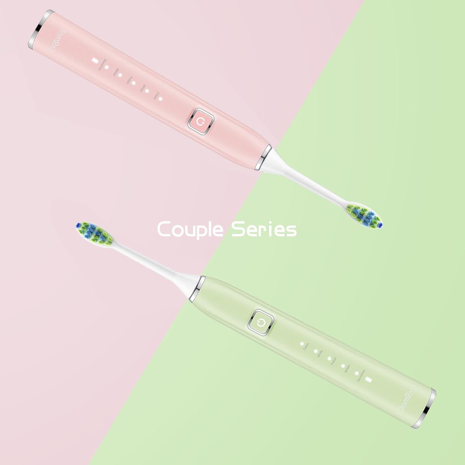 Juego de cepillos de dientes eléctricos 7AM2M 2 unidades con 12 cabezales