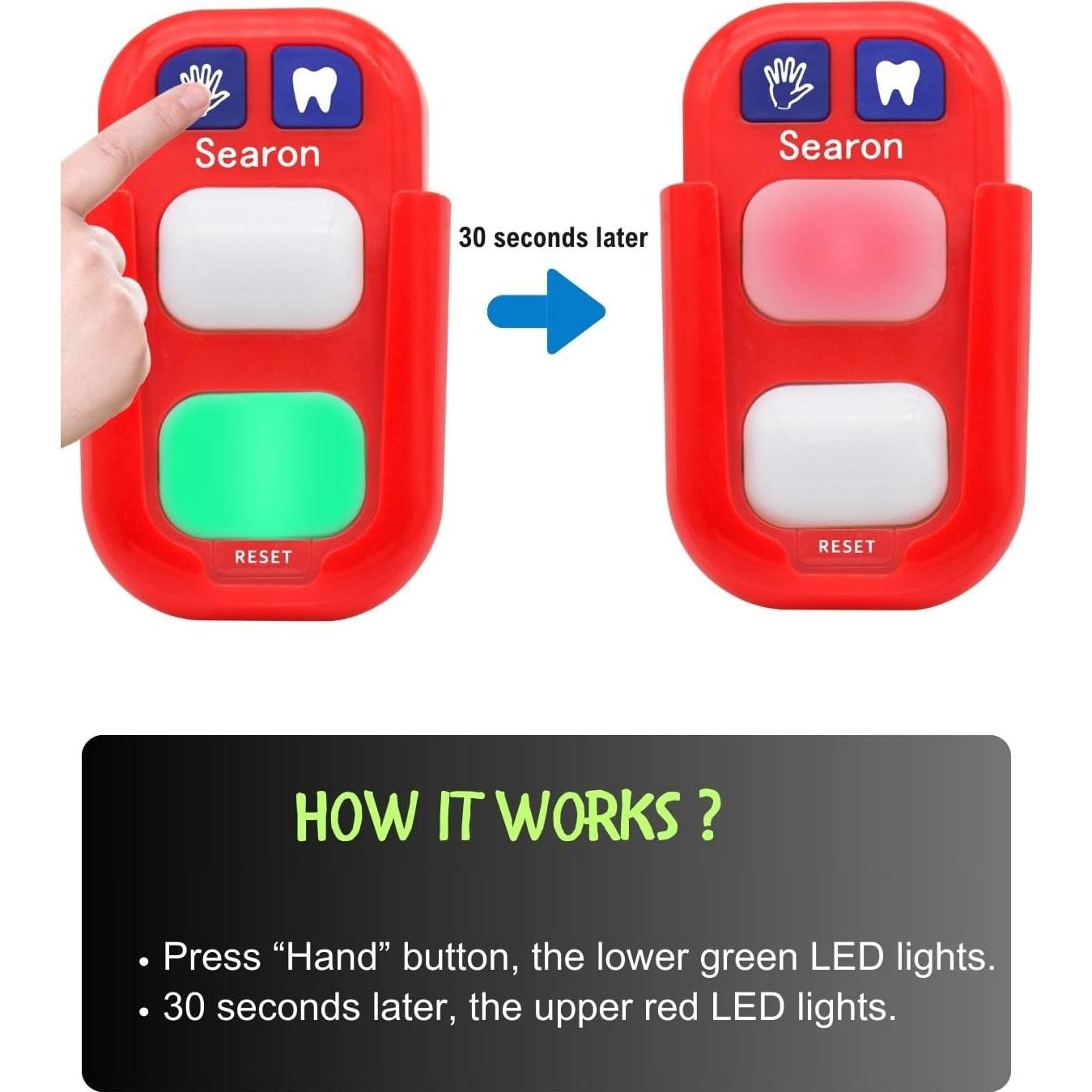 Temporizador Searon para Niños 20s Lavado Manos 2min Cepillado