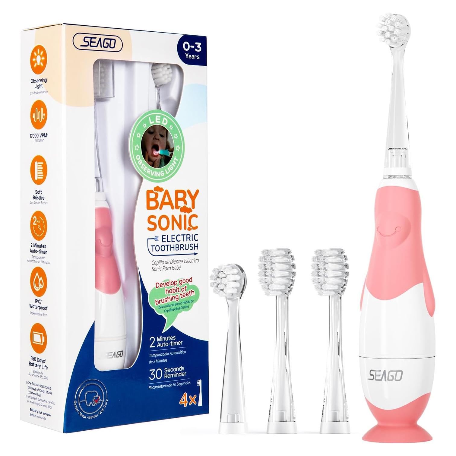 Cepillo de Dientes Eléctrico para Niños Seago SG-513 Rosa