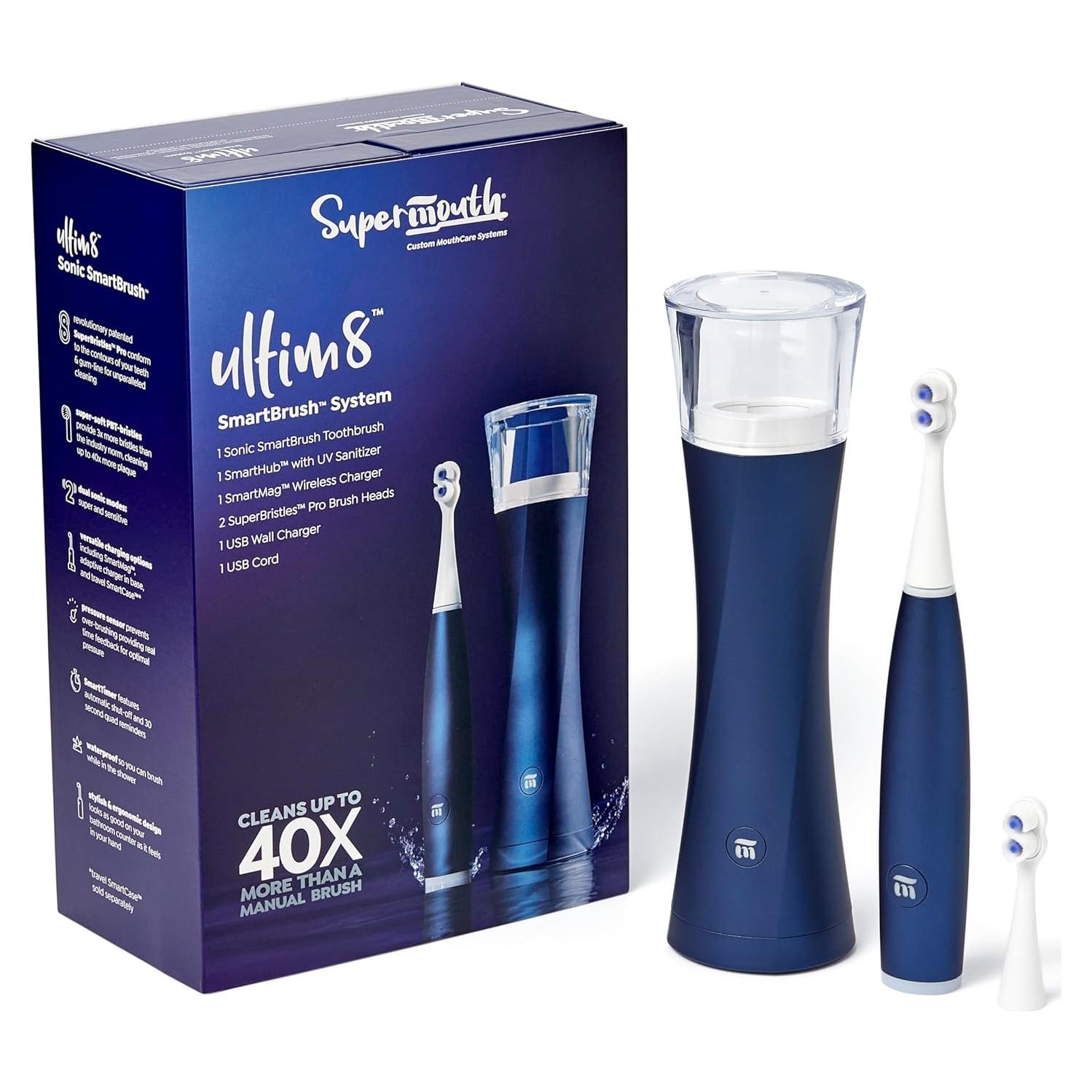 Cepillo de dientes eléctrico SuperMouth ULTIM8 - Azul Zafiro