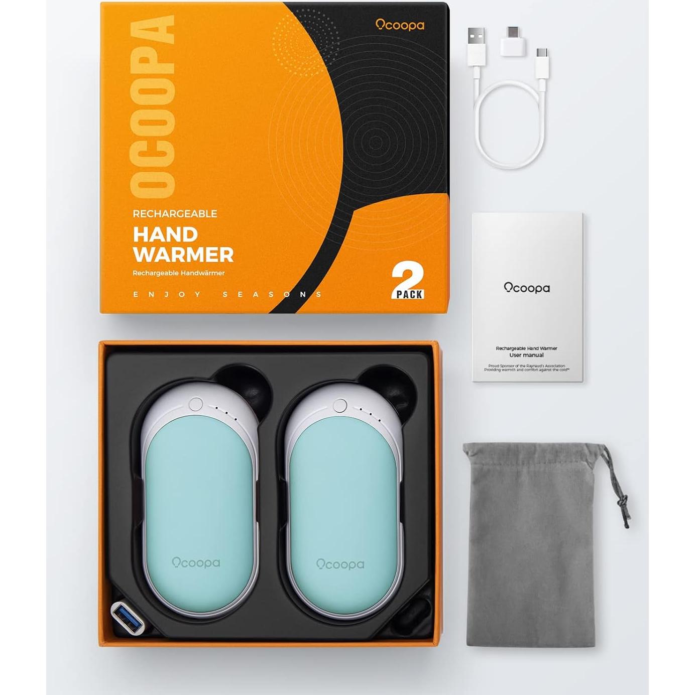 Calentador de Manos Recargable OCOOPA HotPal 5200mAh Doble Cara