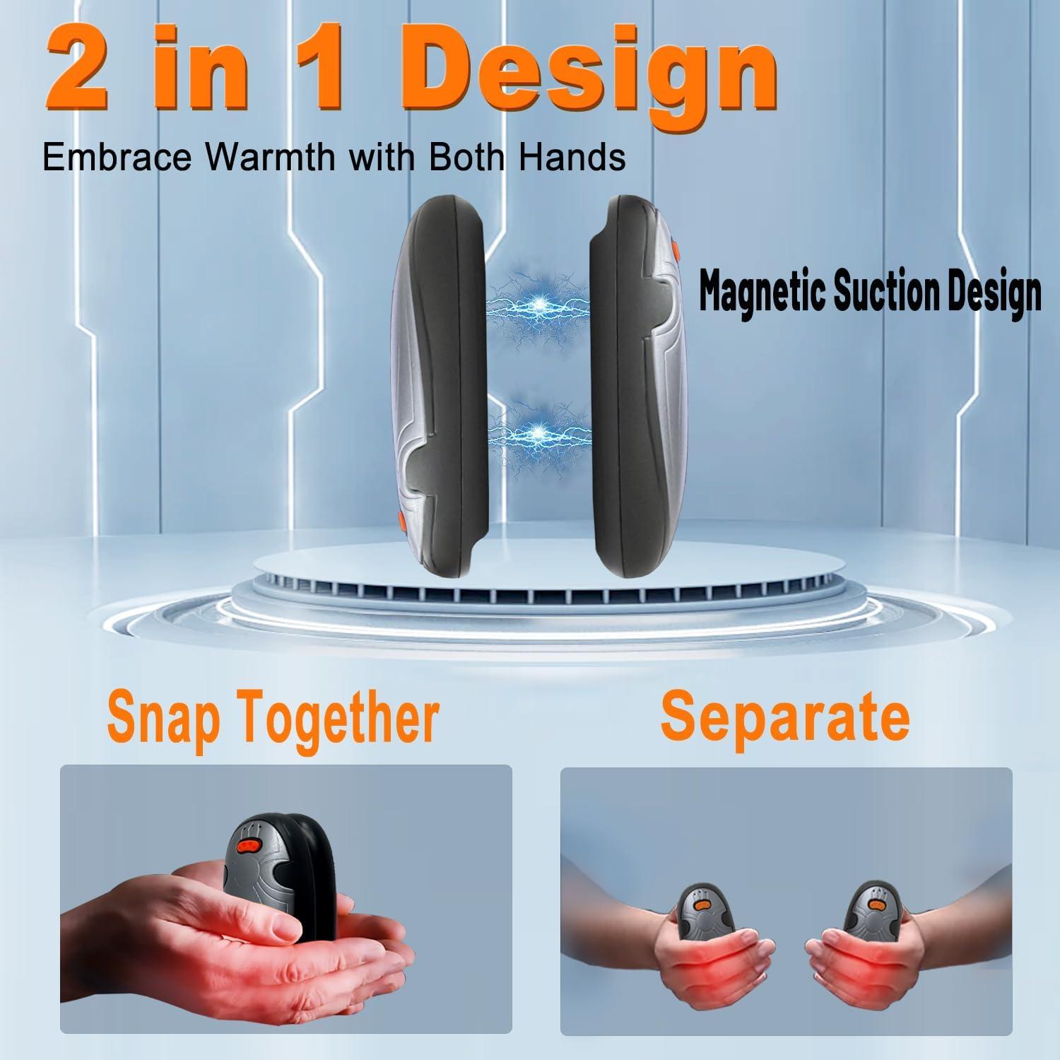 Calentadores de Manos Recargables BOANKODU N9 4000mAh 2 Piezas