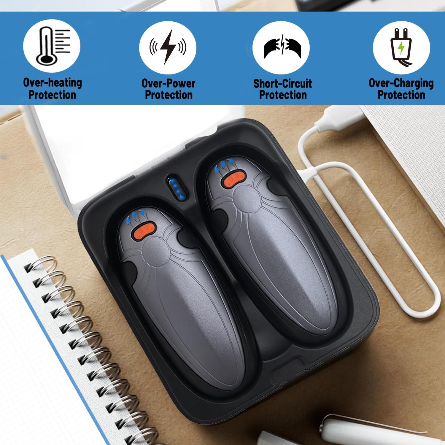 Calentadores de Manos Recargables BOANKODU N9 4000mAh 2 Piezas