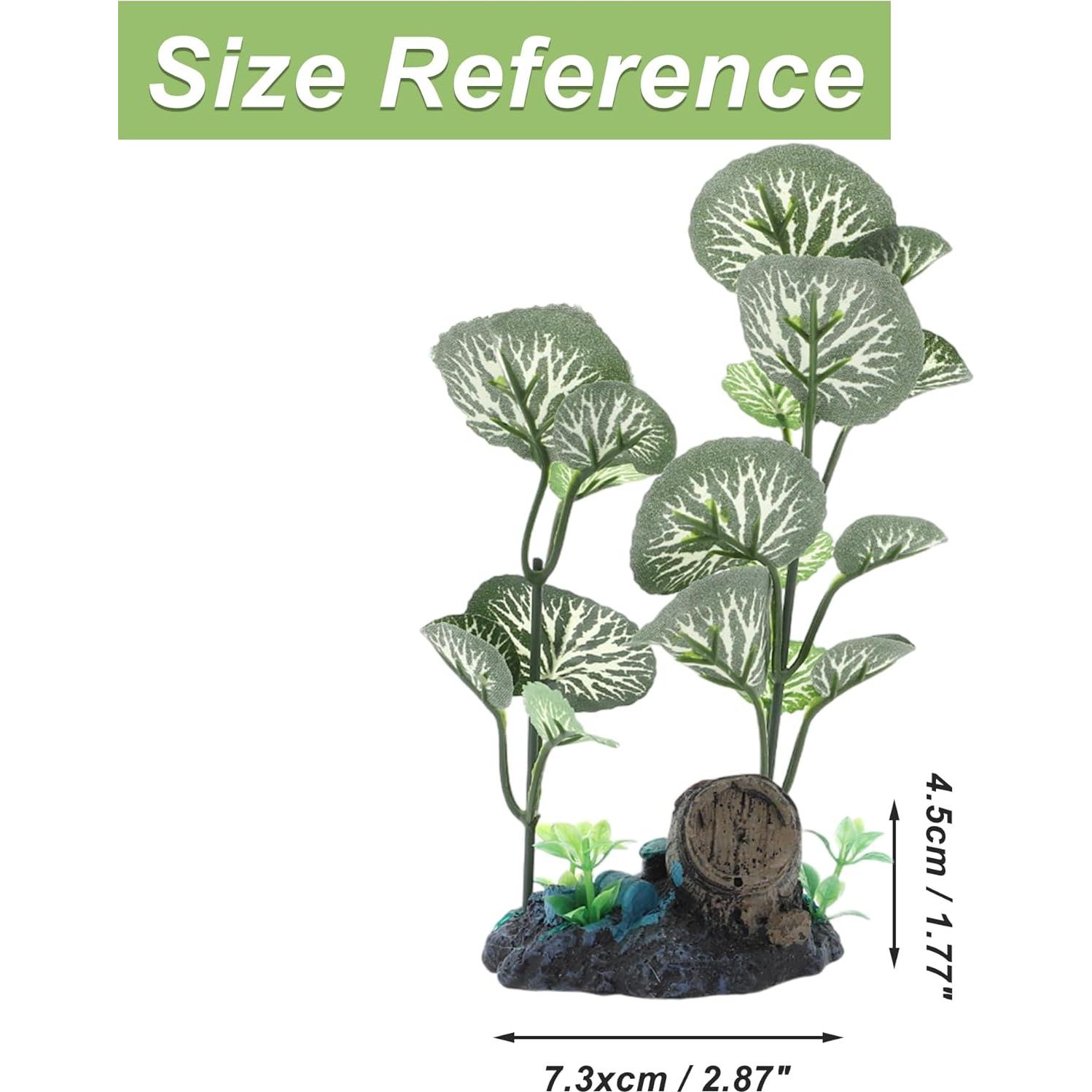 Planta Plástica para Acuario CAPASTEC 17cm Verde Hojas Redondas