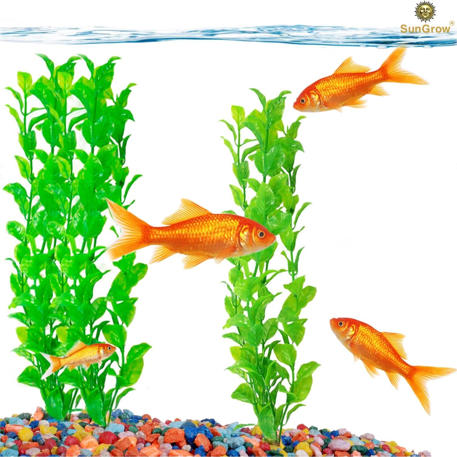 Conjunto de Plantas Artificiales SunGrow para Acuario - 3 Pcs