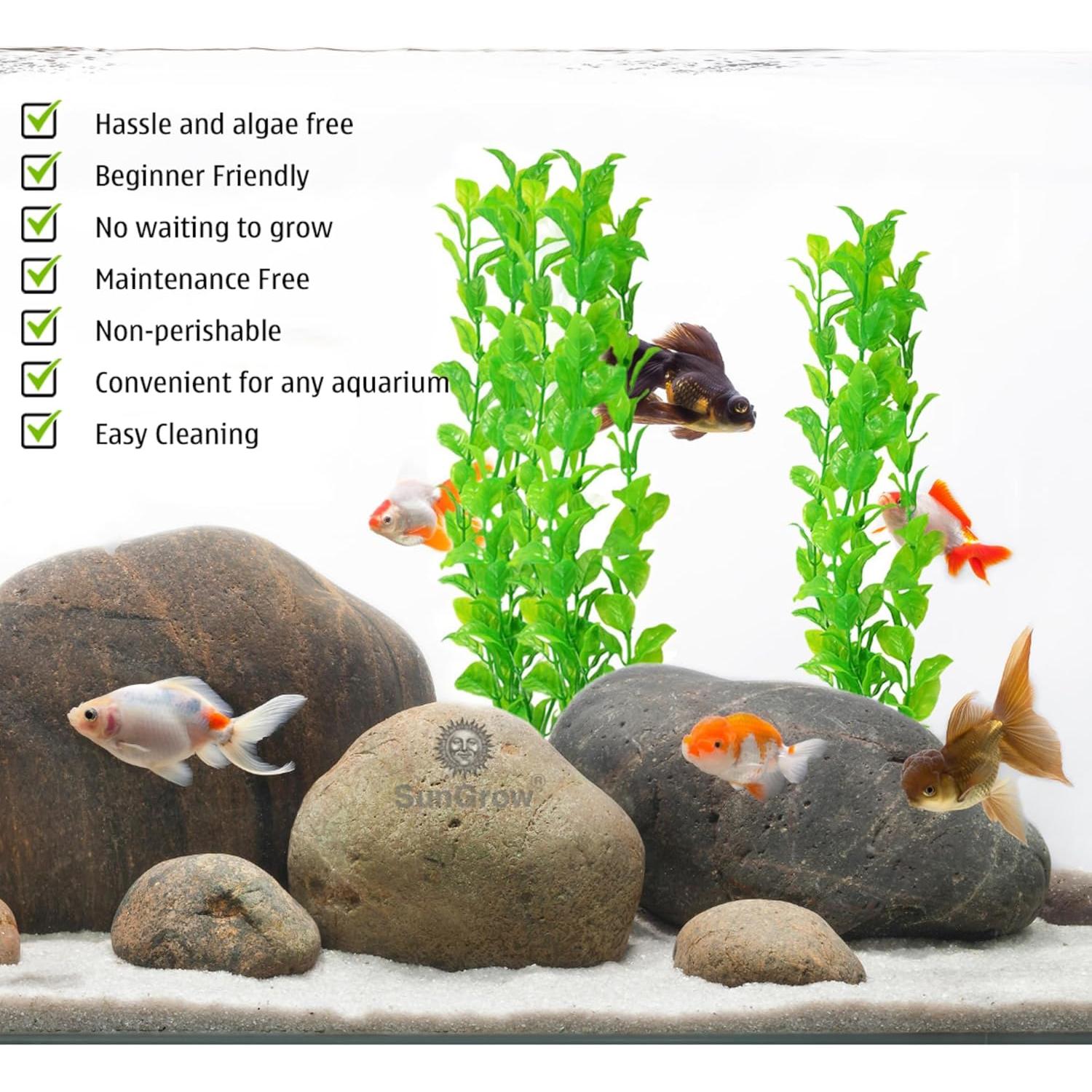 Conjunto de Plantas Artificiales SunGrow para Acuario - 3 Pcs