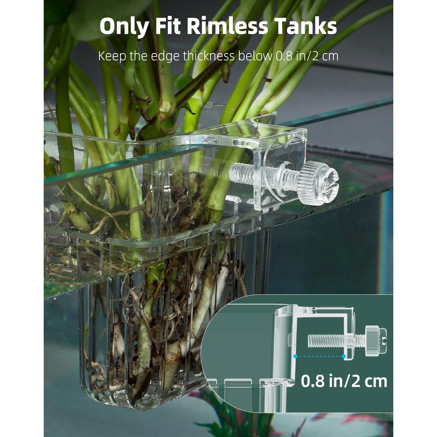 Soporte de Planta de Acuario Pawfly 2 Pcs Acrílico Transparente