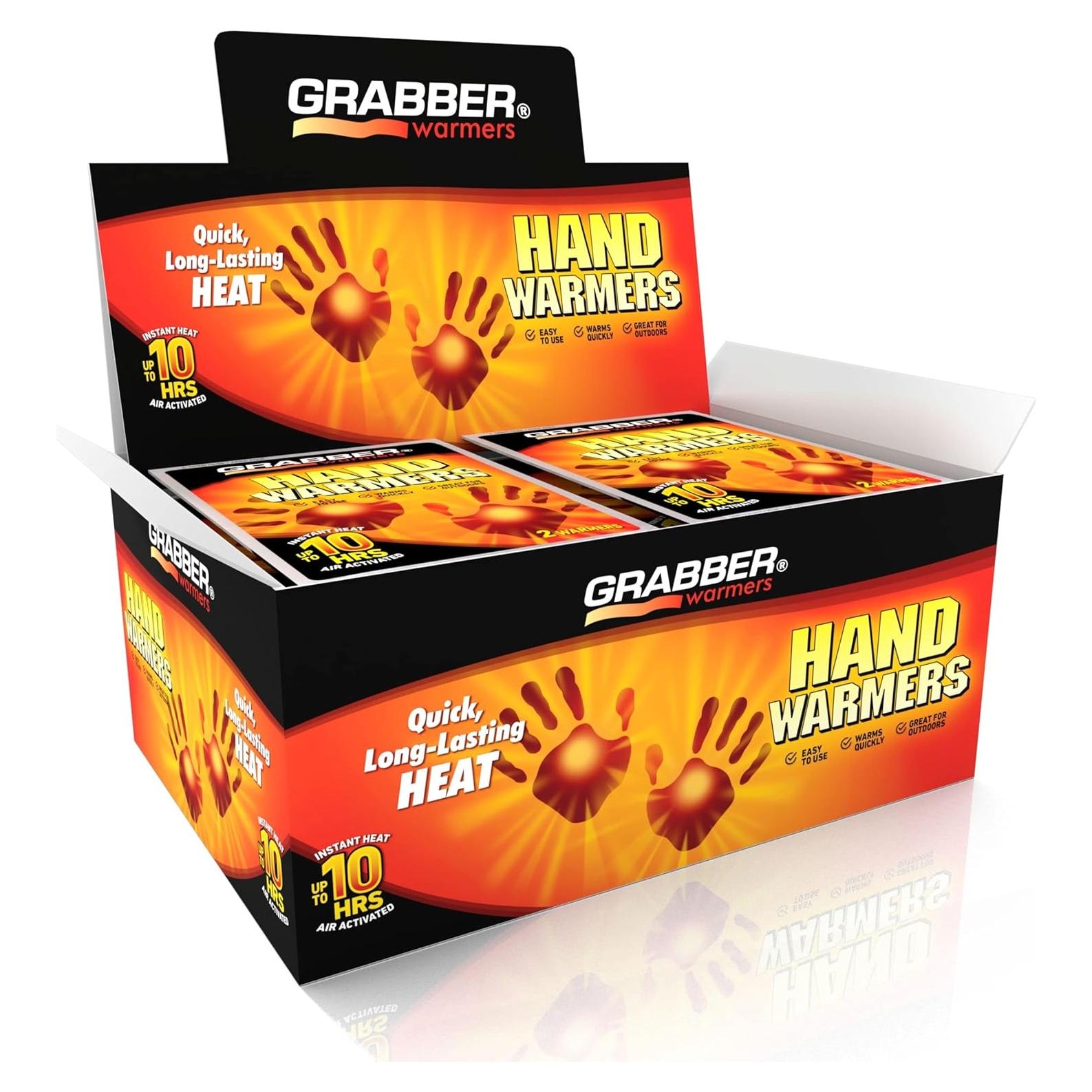 Calentadores de Manos Grabber - 40 Pares Activados por Aire