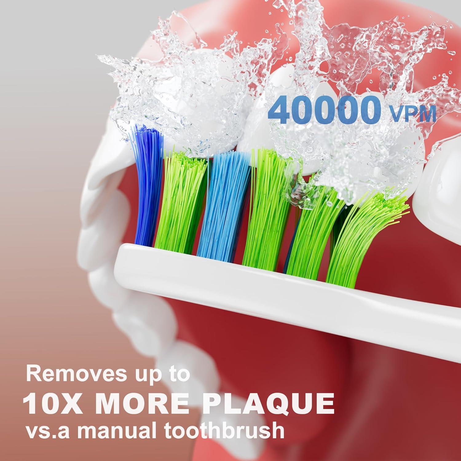 Cepillo de Dientes Eléctrico 7AM2M Rosa, 5 Modos, Carga Rápida