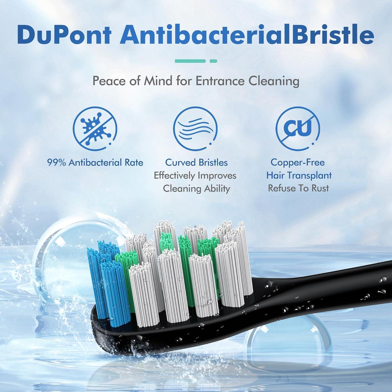 Cepillo de dientes eléctrico Keosaa ALB-927 con 8 cabezales