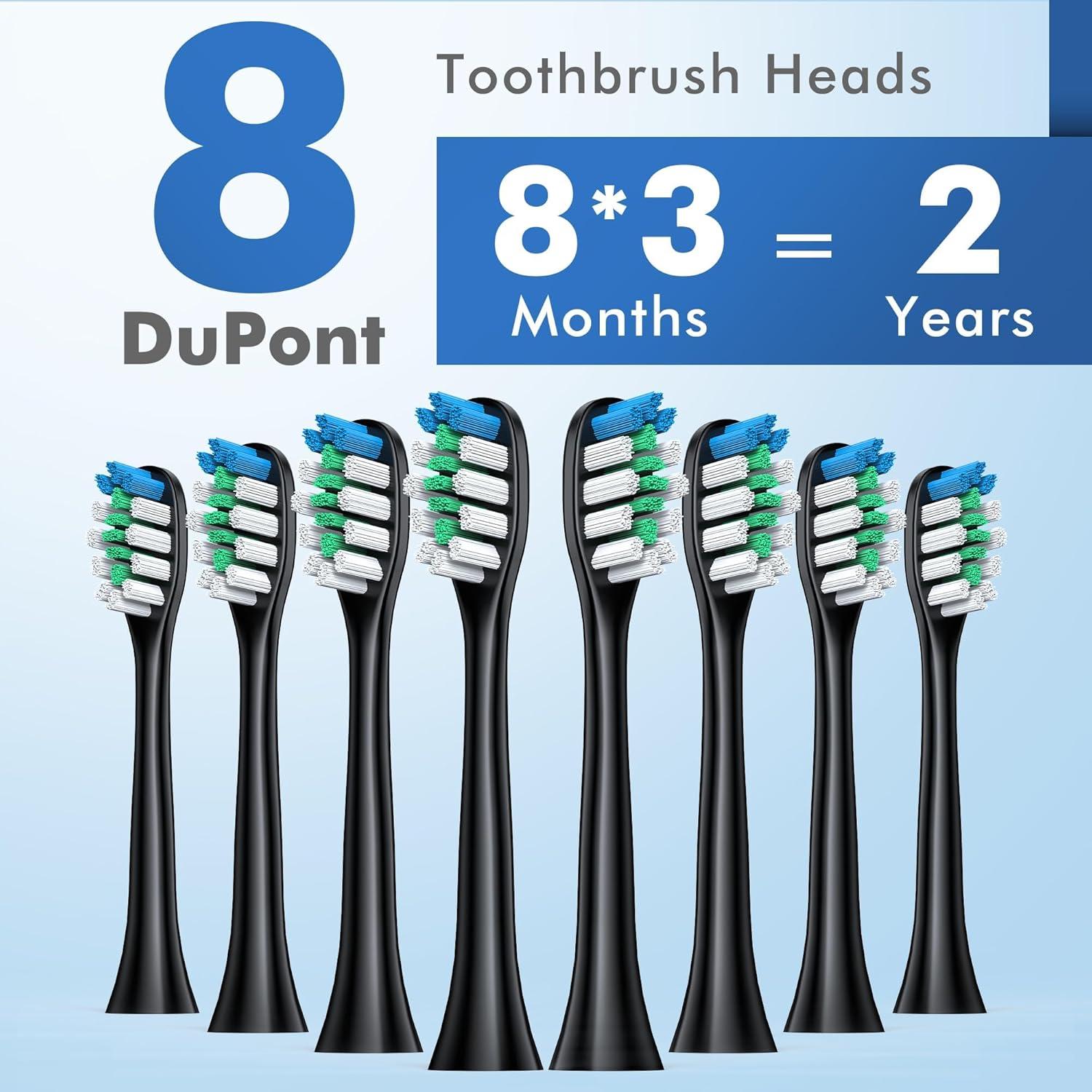 Cepillo de dientes eléctrico Keosaa ALB-927 con 8 cabezales