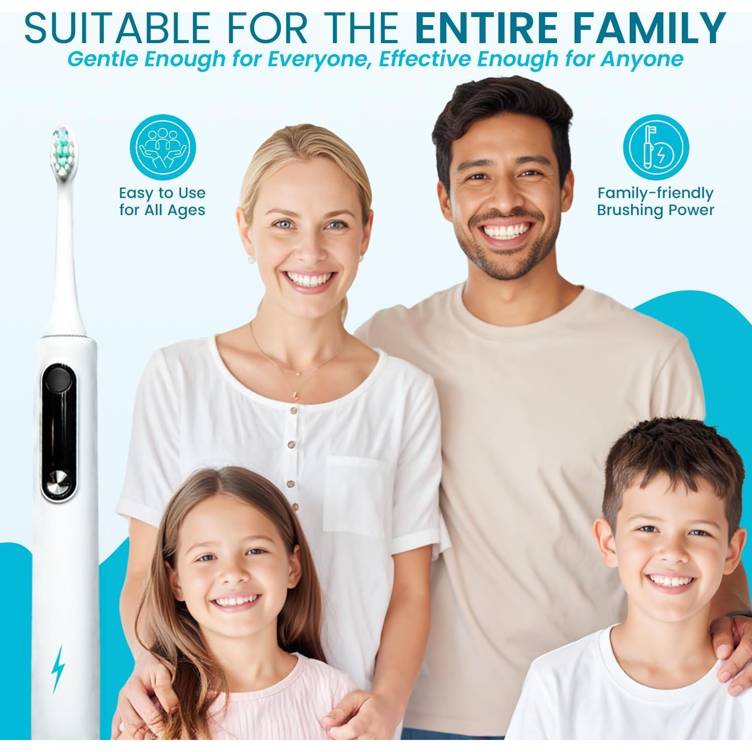 Cepillo de dientes eléctrico Tynex recargable IPX7 con temporizador